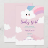 Babydusche aus Baumwolle Einladung (Vorne/Hinten)