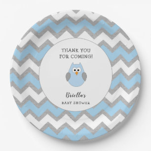 Babydusche aus Blauer Eule, Party 1. Pappteller