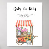Babydusche aus Blume - Babybücher Poster (Vorne)