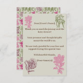 Babydusche aus Botanischem Peony Eucalyptus Dankeskarte (Vorne/Hinten)