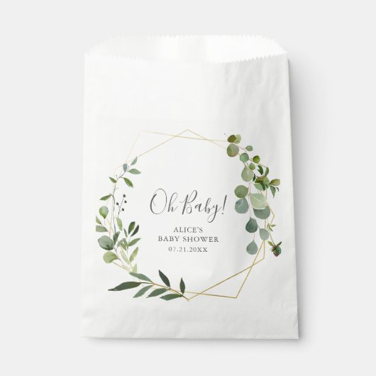 Babydusche aus botanischer Vegetation Geschenktütchen (Vorderseite)