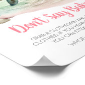 Babydusche aus der Girl Sea Turtle Say nicht Baby Poster (Ecke)