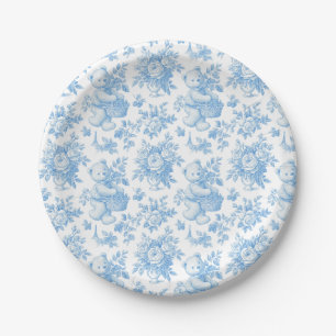 Babydusche aus französischem Toile Pappteller