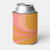 Babydusche aus gelbem orangefarbenem Marmor Dosenkühler (Kanne Rückseite)