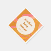 Babydusche aus gelbem orangefarbenem Marmor Serviette (Ecke)