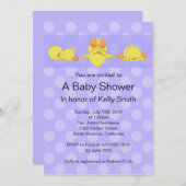 Babydusche aus Gelbente Einladung (Vorne/Hinten)