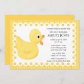 Babydusche aus Gelbente Einladung (Vorne/Hinten)