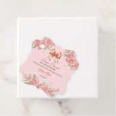 Babydusche aus Gold und Pink Floral Bow Vielen Dan Geschenkanhänger (Beispiel)