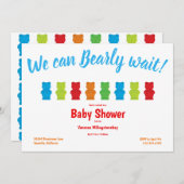 Babydusche aus Gummy Bear Candy Bearly Wait Einladung (Vorne/Hinten)