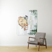 Babydusche aus Holz - Begrüßungsband Wandteppich (Beispiel)