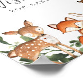 Babydusche aus Holz für Babysignatur Poster (Ecke)