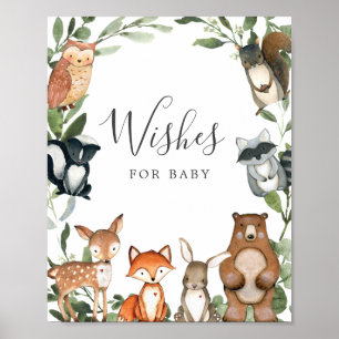 Babydusche aus Holz für Babysignatur Poster