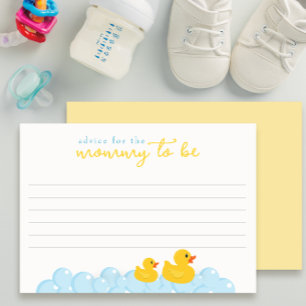 Babydusche aus Kautschuk   Mommy-to-Be Mitteilungskarte