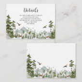 Babydusche aus Kiefernwald Details Begleitkarte (Vorne/Hinten)