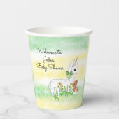 Babydusche aus Llama und Teddy Bear Pappbecher (Vorderseite)