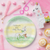 Babydusche aus Llama und Teddy Bear Pappteller (Party)