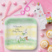 Babydusche aus Llama und Teddy Bear Pappteller (Party)