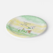 Babydusche aus Llama und Teddy Bear Pappteller (Schrägansicht)