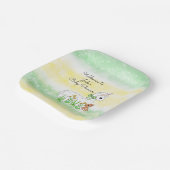 Babydusche aus Llama und Teddy Bear Pappteller (Gewinkelt)