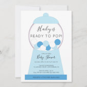 Babydusche aus neuem Boy Blue Gumball Einladung (Vorderseite)