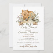 Babydusche aus niedlichem Bären Einladung (Vorderseite)