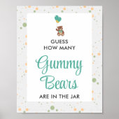 Babydusche aus niedlichem Bären Gummy Bear Guessin Poster (Vorne)