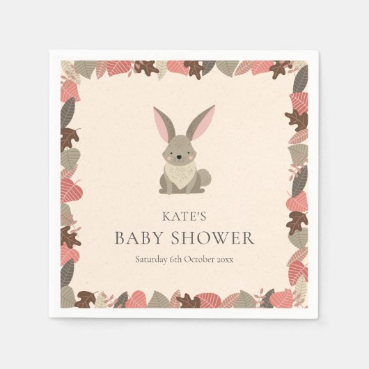 Babydusche aus niedlichem Holz / Sprinkle Serviette (Vorderseite)