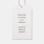 Babydusche aus Owl Woodland Geschenkanhänger (Rückseite)