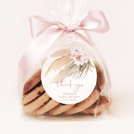 Babydusche aus Pampas-Gras Runder Aufkleber