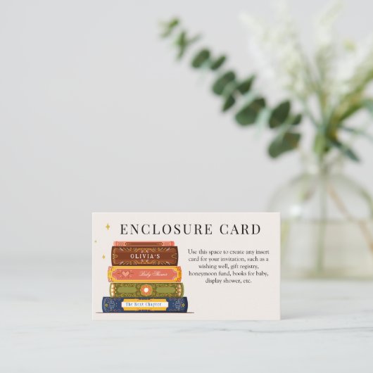 Babydusche aus Story Book Library Begleitkarte (Stehend Vorderseite)