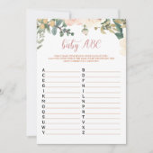 Babydusche Baby ABC Spielkarte Einladung (Vorderseite)