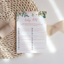 Babydusche Baby ABC Spielkarte Einladung