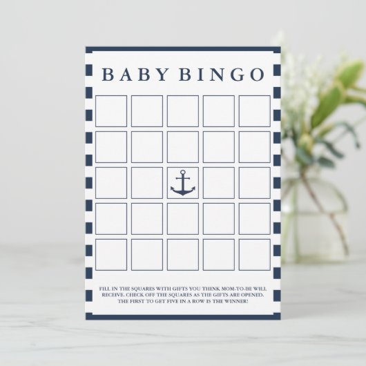 Babydusche Baby Bingo Game (Stehend Vorderseite)