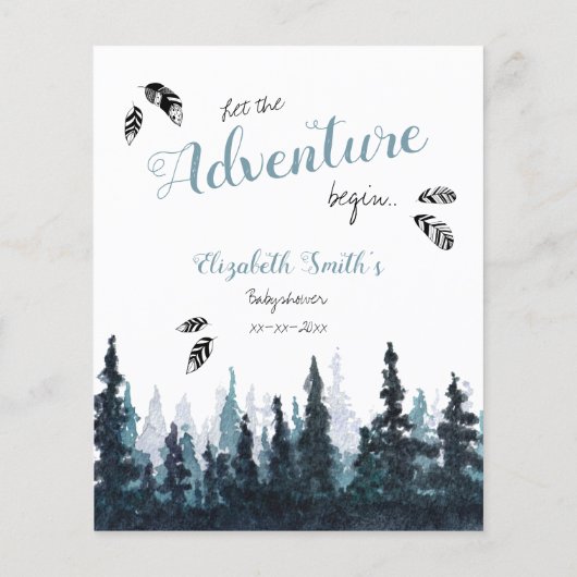 Babydusche Baby Vorhersagen rustikale Abenteuer Th (Rückseite)