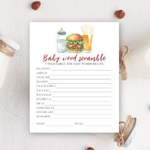 Babydusche - Baby Word Scramble