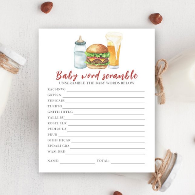 Babydusche - Baby Word Scramble (Von Creator hochgeladen)
