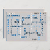 Babydusche Babybrille Einladung (Vorne/Hinten)