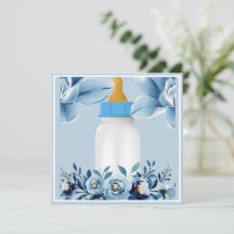 Babydusche - Babyflasche - Blume