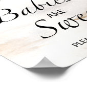 Babydusche Babys nehmen eine Leckerei Poster (Ecke)