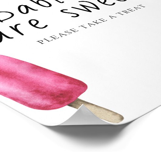 Babydusche - Babys sind süß Poster (Ecke)