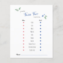 Babydusche Babyvorhersagen Zwillingsbär Thema