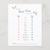 Babydusche Babyvorhersagen Zwillingsbär Thema (Vorderseite)