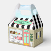 Babydusche Bakery Favor Box Geschenkschachtel (Rückseite)