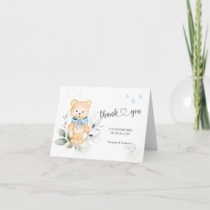 Babydusche Bärenjunge Danke, geklappte Note Card Dankeskarte