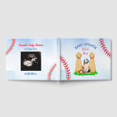Babydusche Baseball 2 Labradore und Baby Gästebuch (Voll)