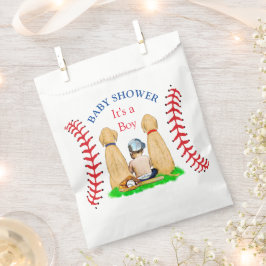 Babydusche Baseball 2 Labradore und Baby Geschenktütchen