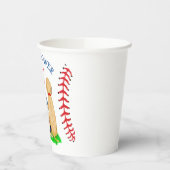 Babydusche Baseball 2 Labradore und Baby Pappbecher (Links)