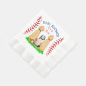 Babydusche Baseball 2 Labradore und Baby Serviette (Ecke)