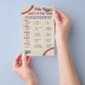 Babydusche Baseball, was in Ihrer Tasche ist Flyer (Handgriff)