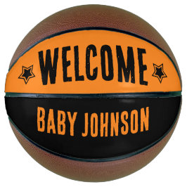 Babydusche Basketball WillkommensAutogramm Keepake